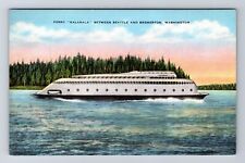 Seattle WA-Washington, Ferry Kalakala, Stream Lined Boat Vintage Postcard picture