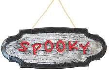 Haunted House Sign Animated Spooky Halloween Hanging Wall Decor Moving Letters picture