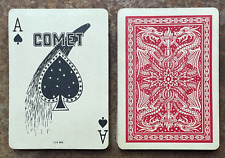 c1905 Andrew Dougherty Comet back playing cards 52/52 Antique Vintage - no Joker picture