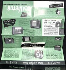 Scarce RCA Victrola 45 Phonograph & Other Products Fold-out Brochure Sheet c1950 picture