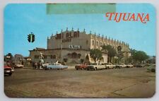 1950s-60s Postcard The Jai Alai Tijuana Mexico Cars Basque Ball picture