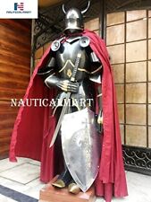 Medieval Knight Gothic Full Suit of Armor horns 15th Century Body Armour with C picture