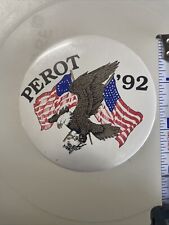VTG 1992 Ross Perot Campaign Pinback Button 3” picture