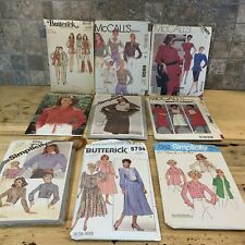 Lot 9 Vtg. 70’s/80’s Women Sewing Patterns~Sz 6 8 10~Top Camisole Skirts Shawl picture