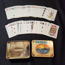 Vintage Georgia Duck Themed Playing Card Tin. Made In Hong Kong , 2 Decks picture