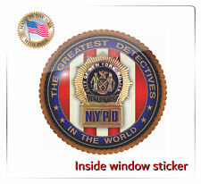 NYPD STICKER INSIDE WINDOW MOUNT DECAL CAR MADE IN USA picture