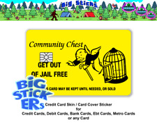 Get Out Of Jail Free Credit Card Skin Cover SMART Sticker ATM Card Sticker Decal picture