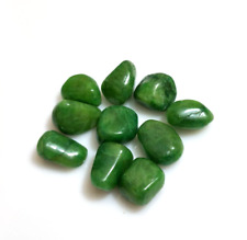 Dyed Green Emerald Tumbled Beads 10 Piece Lot 150 Crt Loose Gemstone picture