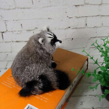 Realistic Lifelike Plush Raccoon Toy Fur Furry Animal Doll Gift Model Decor picture