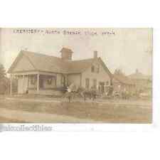 RPPC – Creamery North Branch Michigan 1913 Vintage Postcard, Horse and Buggy picture