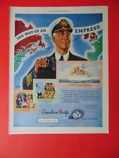 1947 The EMPRESS SHIP CANADIAN PACIFIC St. Lawrence Seaway art print ad picture