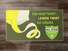 VTG All Star Dairy Ice Cream Sign BLACK LIGHT Poster 1960s ORIG Advertising Lime picture