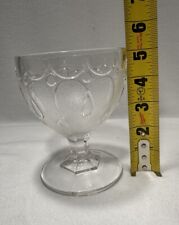 Antique Victorian Loop And Dart Glass Spooner Goblet 5 Inch Tall picture