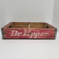 Vintage Dr Pepper Bottling Co Soda Advertising Drink Wooden Crate Wichita Kansas picture