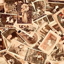 HUGE Lot Of 48  Antique GOLD FRAMED Postcard Collection Romantic And Humorous picture