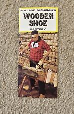 VTG 1950 60s Wooden Shoe Factory Holland Michigan Travel Brochure Pamphlet picture