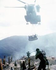 CH-53 Sea Stallion Helicopter airlifts a Bulldozer 8x10 Vietnam War Photo 841 picture