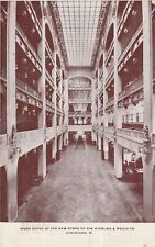 VINTAGE POSTCARD INNER COURT OF THE STERLING & WELCH CO. STORE CLEVELAND OH 1909 picture