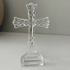 Waterford Crystal Celtic Cross Standing Tabletop 8 Inches Tall Cut Crystal Used picture