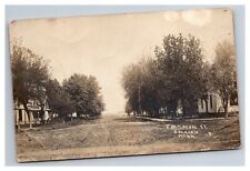 Postcard Delavan Minnesota Thompson Street Scene RPPC 1900 picture