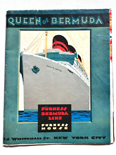 1930's Furness Bermuda Line Steamship Cruise Wall Poster- SS Queen of Bermuda picture