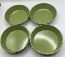 Vintage Set of 4 Melamine Plastic Bowls 1970’s Avacado Green picture