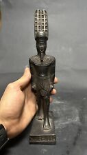 RARE ANCIENT EGYPTIAN ANTIQUES Black Statue Of God Amun-Ra Pharaonic Egyptian BC picture