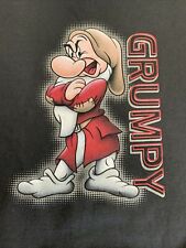 Vintage Disney Grumpy Dwarf Unisex Medium Gray Crewneck Sweatshirt 90’s Graphic picture