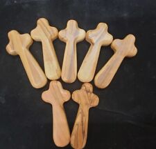 Olive Wood Comfort Cross (5 pieces) 3.6 inch  picture