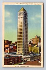 Minneapolis MN-Minnesota, Foshay Tower, Offices and Shops Vintage c1955 Postcard picture