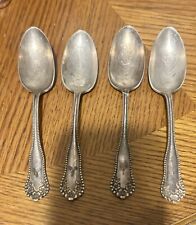 Antique Rogers 12 oz Double anchors Silver plate Spoon 4pc picture