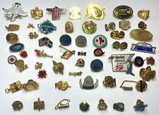 Vintage Pins, Fraternal, Brass, Enamel, Military, Scouts, Medical, Collectible picture