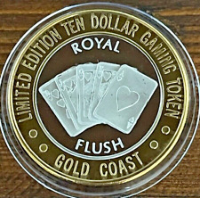 Gold Coast Casino $10 Silver Strike 1999 Royal Flush GDC mint mark New Case picture
