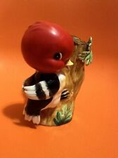 Vintage Inarco Ceramic Woodpecker Vase Planter Extremely Rare And Hard To Find picture