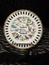 Vintage Song Birds & Flowers of Canada Reticulated Collectors Plate picture