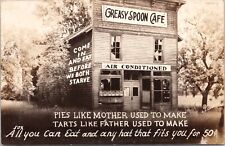 1940'S GREASY SPOON CAFE Pies Like Mother Used to Make RPPC Postcard picture