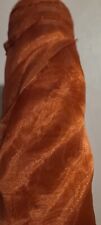 Vintage Very Sheer Burnt Orange Fabric  Shiny Sheen 7 Yards picture