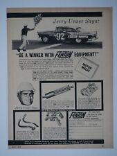 Jerry Unser Vintage 1958 Ford Fenton Racing Equipment Original Print Ad 8 x 11