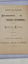 Vintage Historical class of 1892 Shenandoah PA high school advertisement program picture