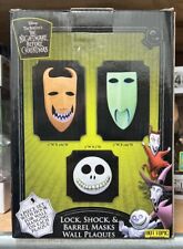 Disney NBC Lock Shock Barrel Masks Hanging Wall Plaques NIB Hot Topic Exclusive picture