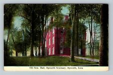 Epworth IA-Iowa, Old Sem. Hall, Epworth Seminary Outside c1912 Vintage Postcard picture