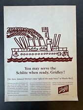 Vtg 1960s Ad, Schlitz Beer, Milwaukee Famous, Jos Schlitz Brewing Co. picture