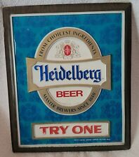 Vintage Heidelberg Beer Plastic Advertising Sign Carling Brewing Company picture