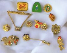 Vintage Order 13 Lot Yaarab Schriner Masonic Pins & Tie Clasps picture