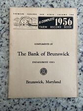 Vintage 1956 Bank of Brunswick Farm Record Ledger Book and Calendar Maryland MD picture