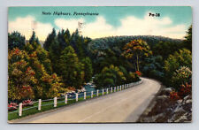 c1954 Postcard Pennsylvania PA Pennsylvania Scenic View State Highway Stream picture