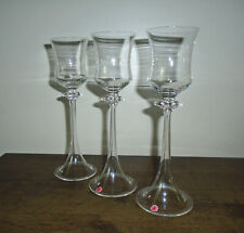 French Crystal Candle Votive Holders Set of Three 10