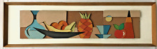 Allen Noonan Originals MCM Wall Art Wood Block Relief 3D Fruits 42.5