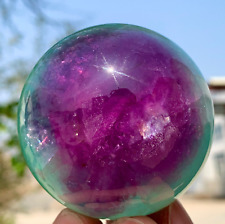 299G Natural Rainbow Fluorite sphere  Crystal stone specimens picture