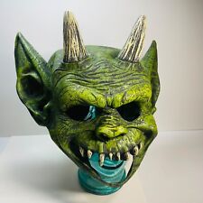 2006 DISGUISE Halloween rubber Mask Green Devil Goblin Monster HTF picture